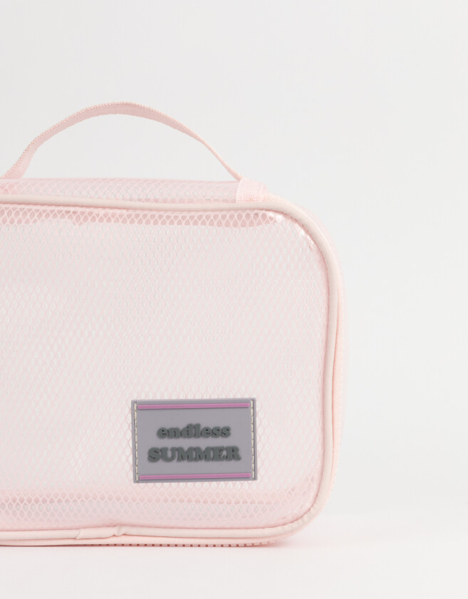 Porta Cosméticos Estampados Portacosméticos De Mesh - Rosa Viejo