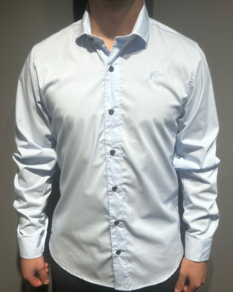 Camisa De Vestir Lisa Celeste
