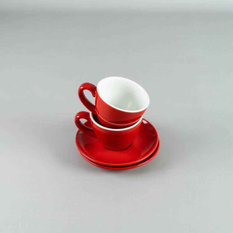 Taza Te 160ml c/ Plato 14cm Rojo Choosing Taza Te 160ml c/ Plato 14cm Rojo Choosing