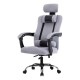 Silla Ejecutiva Lumax Wynn Ergonómica Con Asiento Respaldo Y Reposabrazos Acolchados Gris