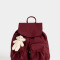 Mochilas Urbanas Mochila Urbana Con Charm Osito - Rojo Burdeaux