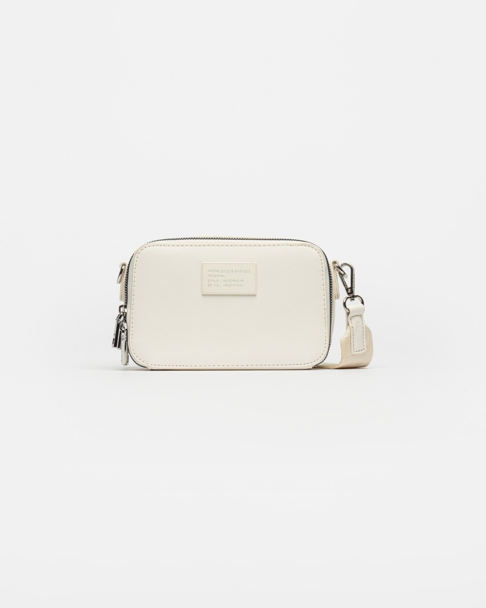 Mini bag New Penny en efecto cuero Blanco