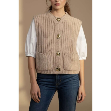 Chaleco Tejido Nacar