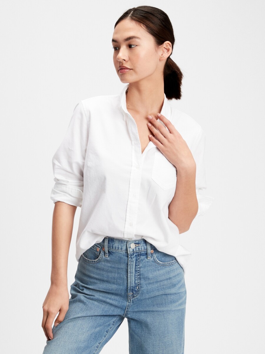V-FRCH FITTED OXFORD - OPTIC WHITE 