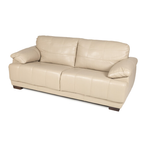 Sofá Tucson - Cuero Básico - 3 cuerpos 519 (Beige)