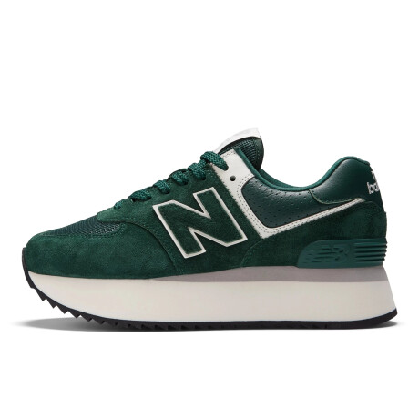 Championes de Mujer New Balance Life Style Plataforma Verde - Blanco