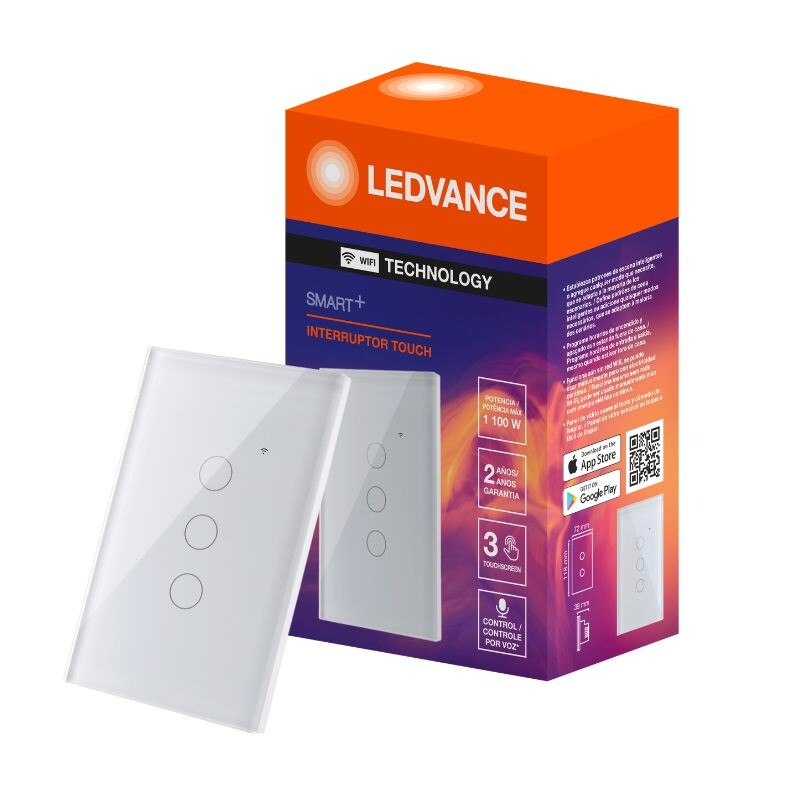 INTERRUPTOR SMART 3 BOTONES LEDVANCE Interruptor De Pared 3 Botones Smart Wi-Fi LEDVANCE