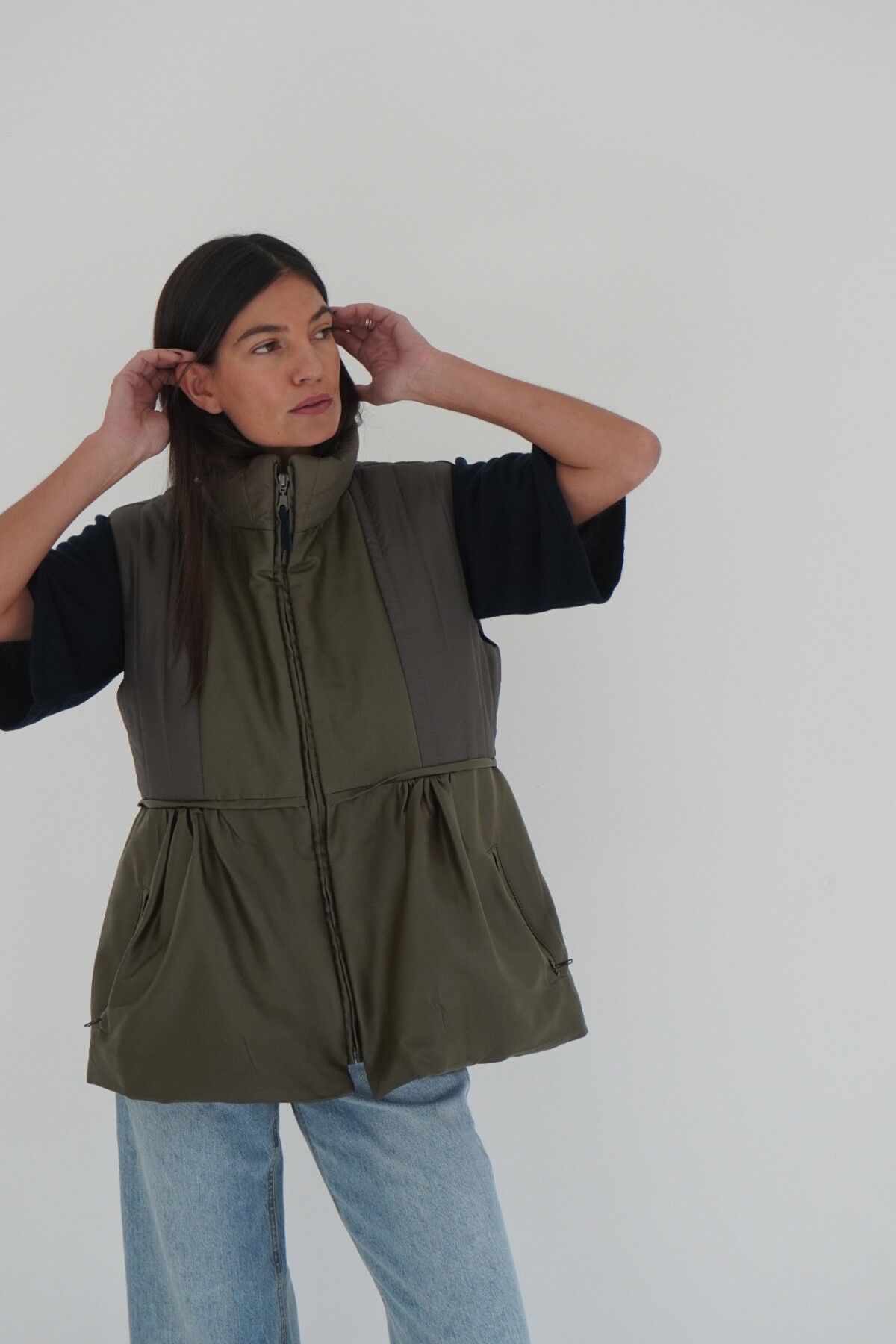 Lady Safari Vest Verde Seco