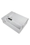 caja rigida delux con lazo 20x28x9,5 PLATA