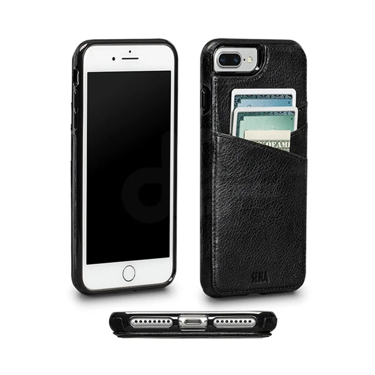 Estuche De Cuero Para Iphone 7 Yiphone 8, Modelo Lugano - LUGANO WALLET SENA BK IP7/8P TA0203 OLT 