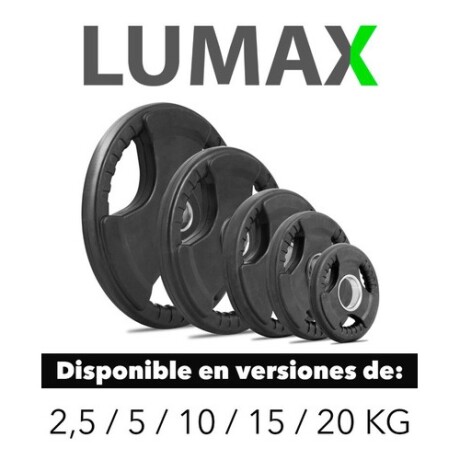 Disco Pesa Olímpica Recubierta Lumax con 3 Agarres 5KG Disco Pesa Olímpica Recubierta Lumax con 3 Agarres 5KG