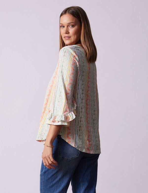 Blusa Volados MULTI/CRUDO