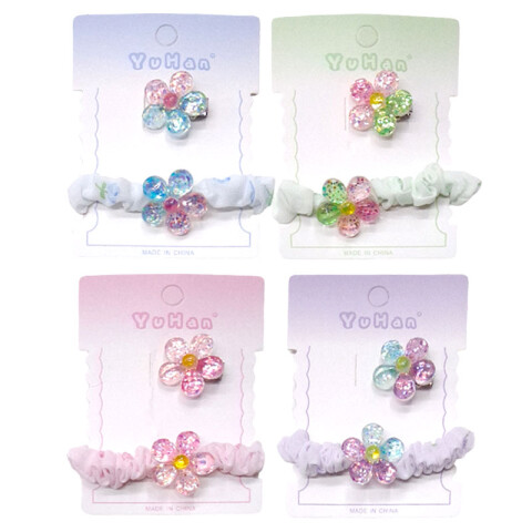 Broche pinza colitas para el cabello 2 pcs flor Broche Pinza Colitas Para El Cabello 2 Pcs Flor