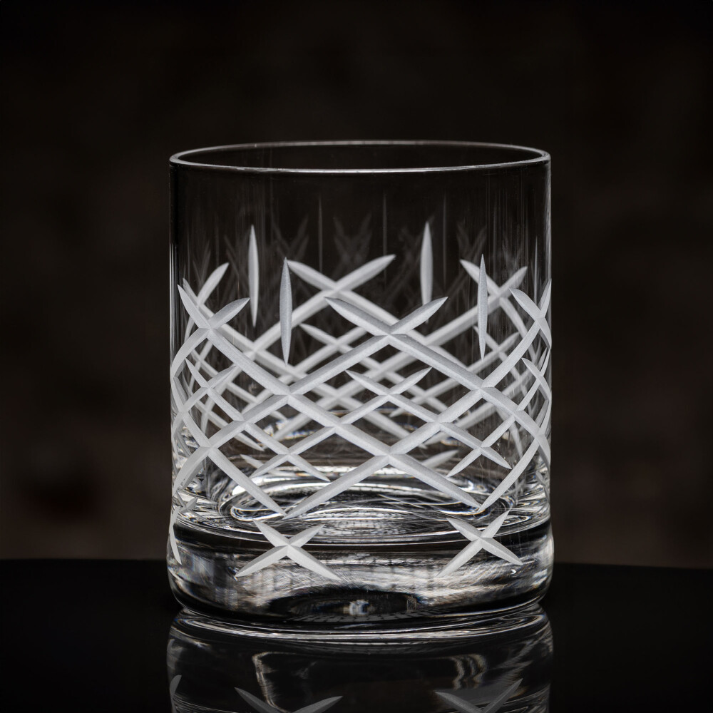 SET 6 VASOS WHISKY CRISTAL TRANSPARENTE NEW YORK 320ML