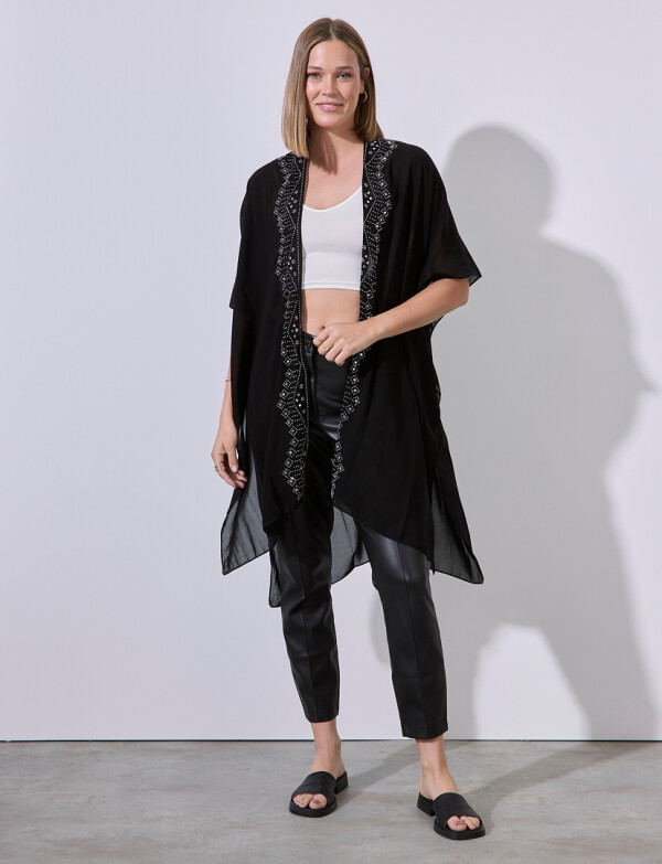 Kimono Sparkle NEGRO/PLATEADO