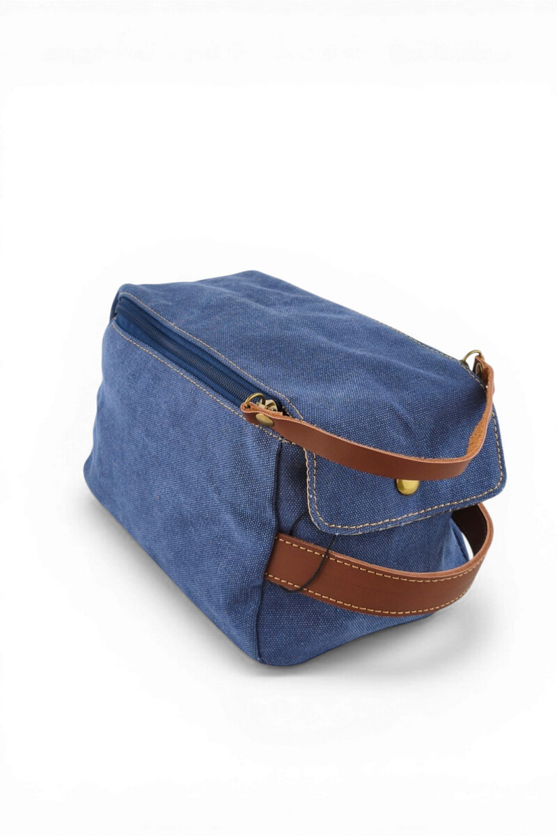 Neceser de Lona Vintage Azul