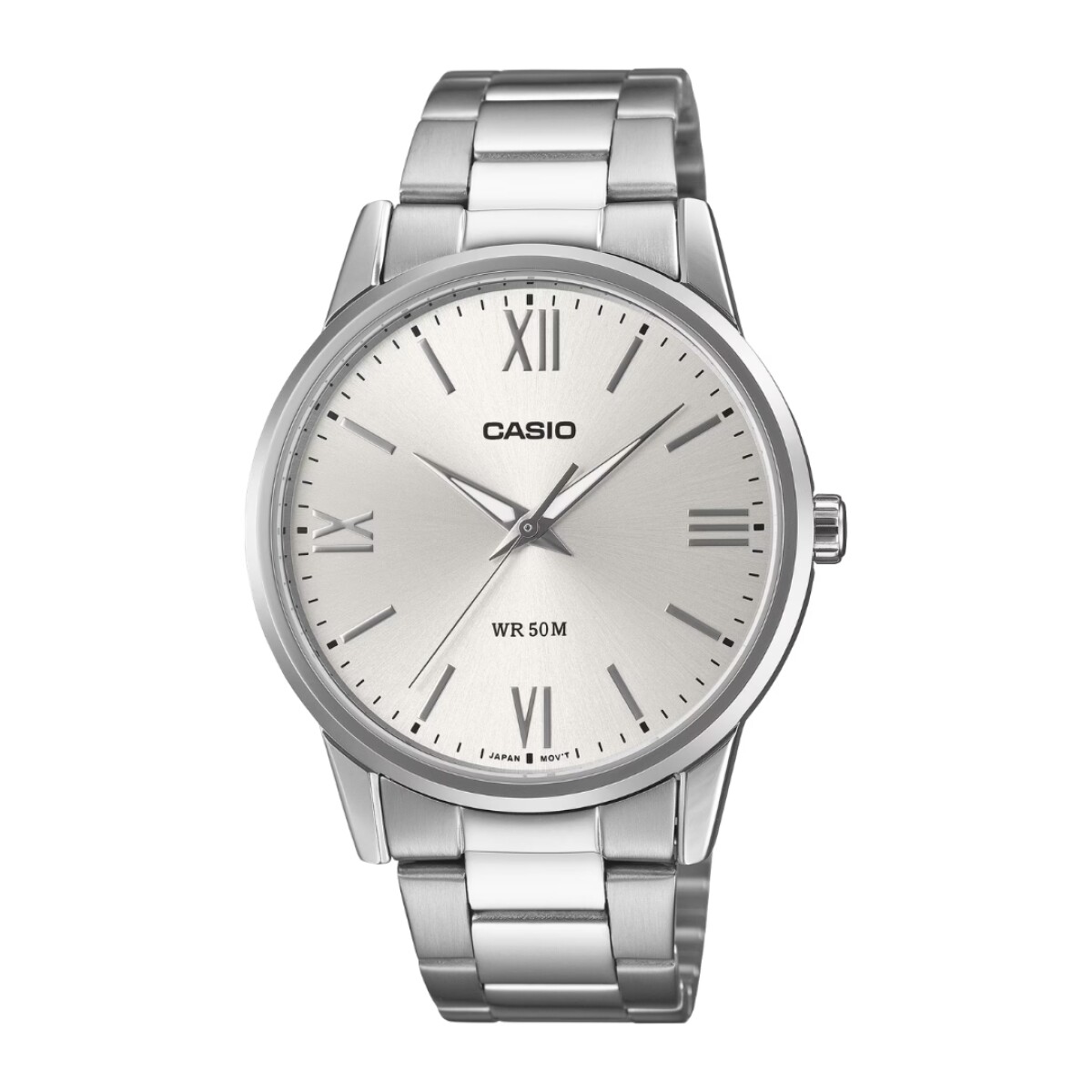 Reloj Casio MTP1303DD 7AVDF para hombre con correa de acero - Plateado 