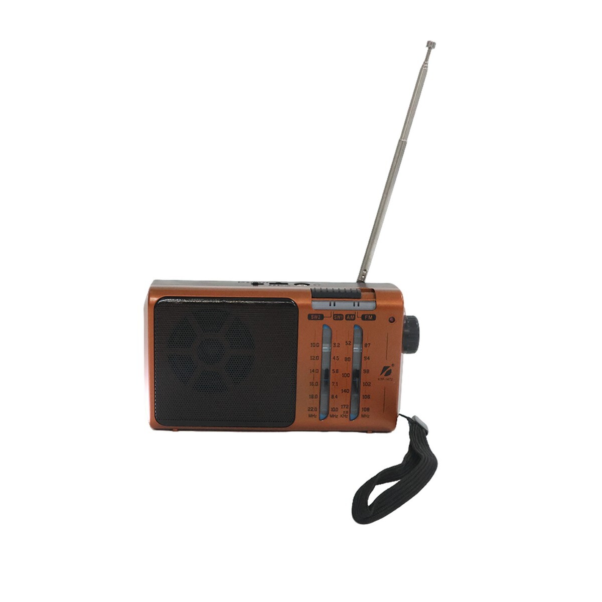 RADIO PORTÁTIL AM/FM KTF-1472 LINTERNA SD MARRÓN 