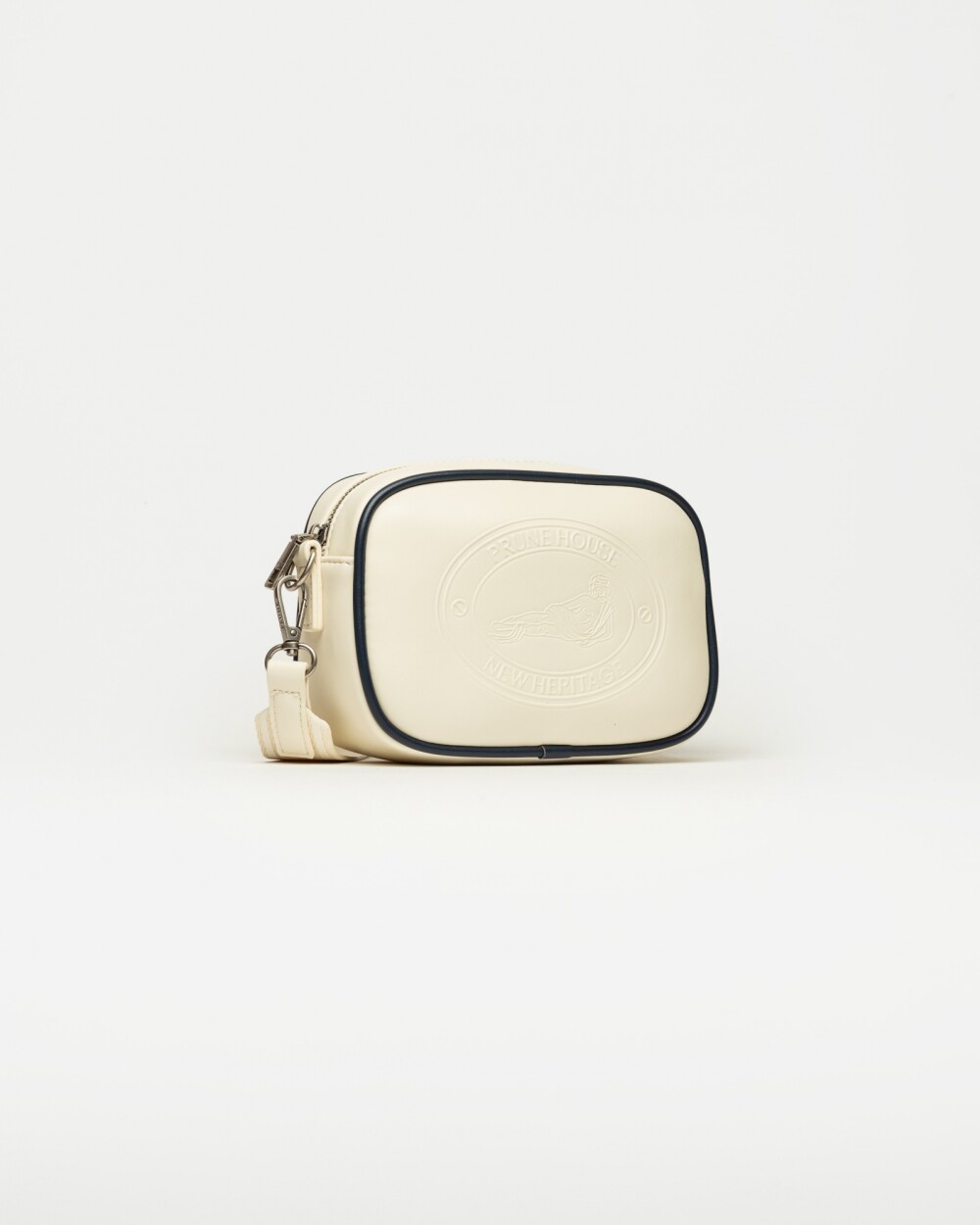 Mini bag Club House en efecto cuero liso Natural