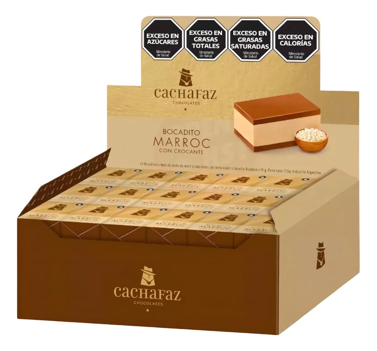 Caja X54 Bocadito Cachafaz Marroc con Crocante 