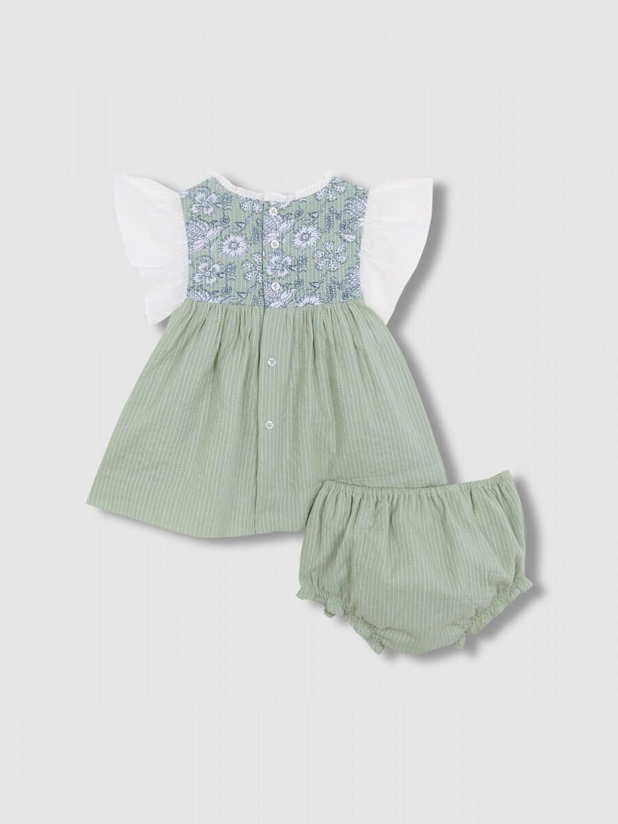 Vestido Canesu Estampado Gris