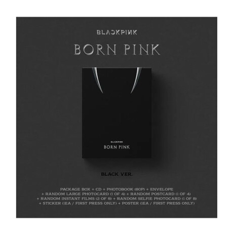 Blackpink Born Pink (standard Cd Boxset - Version B Black) - Cd Blackpink Born Pink (standard Cd Boxset - Version B Black) - Cd