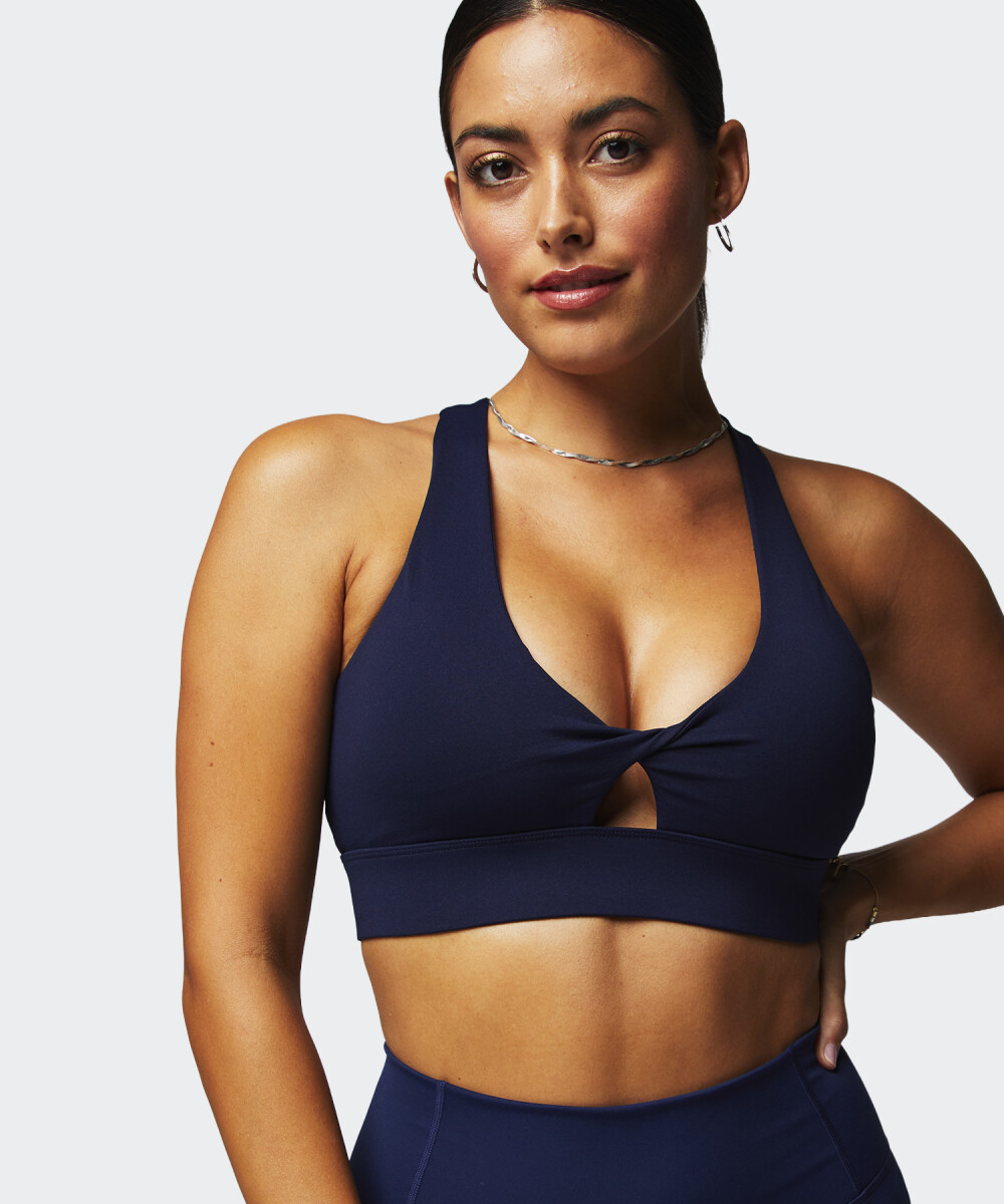 Bra Fabletics Deportivo Oasis Twist Medium Impact - Azul 