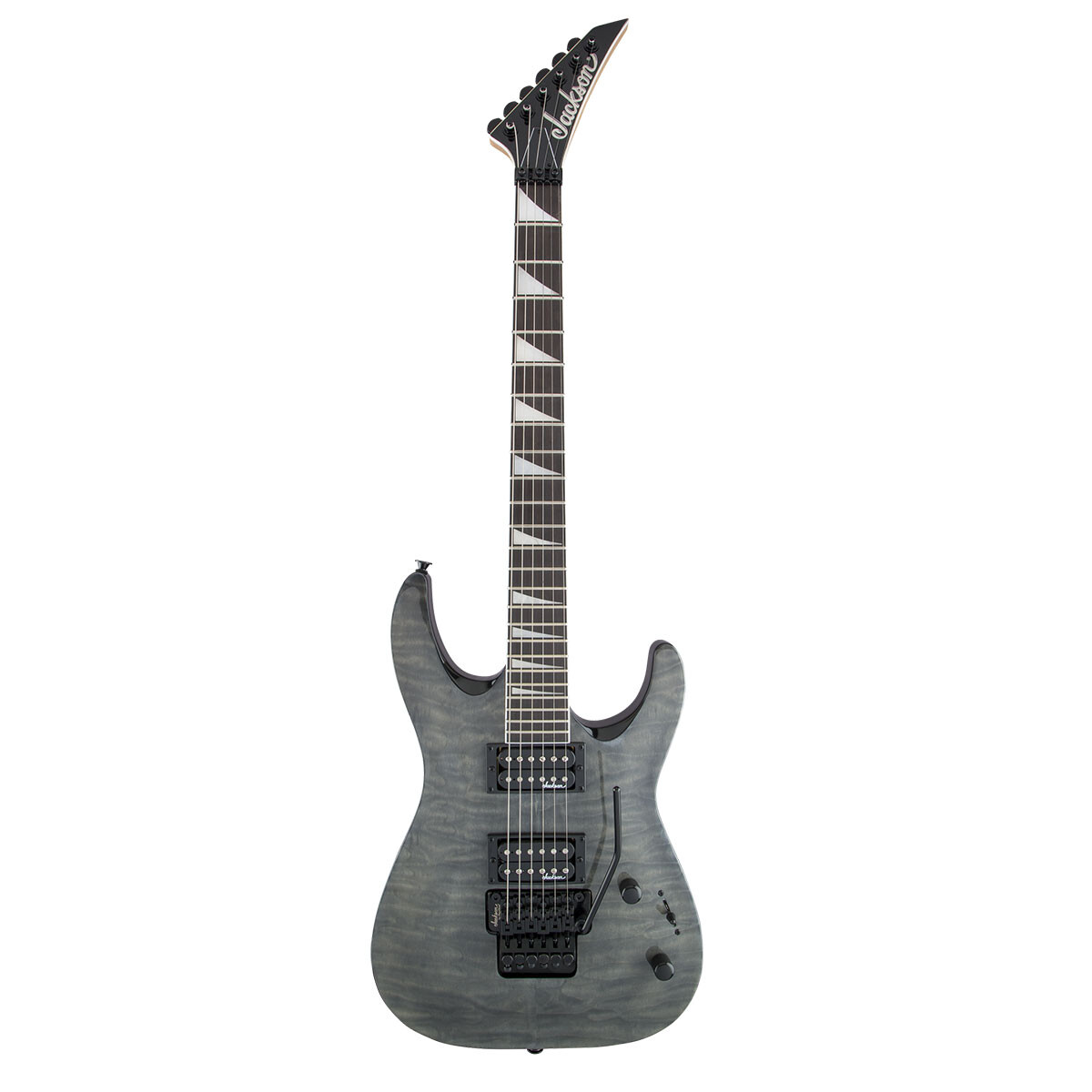Guitarra electrica Jackson JS32Q dinky arch top Transparent Black 