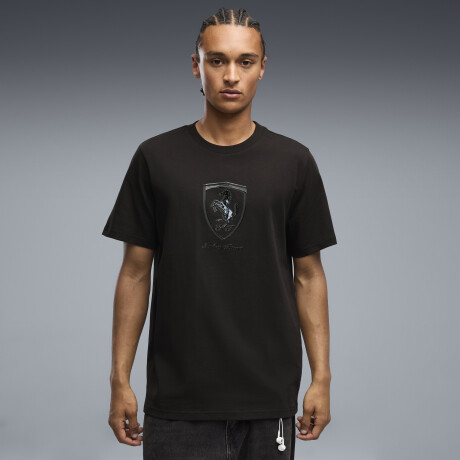 Ferrari tonal Shield Tee 63700401 Negro