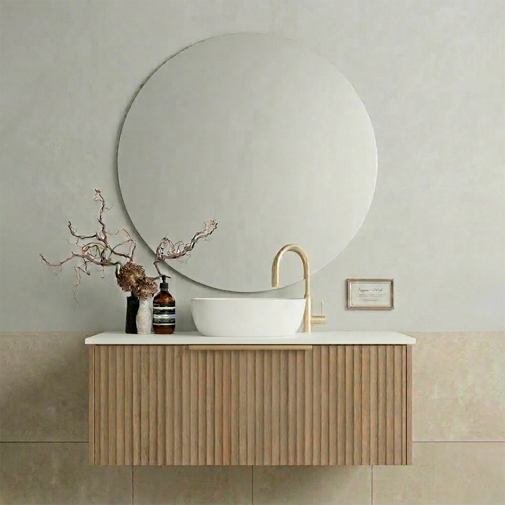 CONJUNTO DE BAÑO HABITARE MODELO SY2006-80W / MUEBLE + BACHA + ESPEJO C/ LUZ LED - 80 cm Conjunto De Baño Habitare Modelo Sy2006-80w / Mueble + Bacha + Espejo C/ Luz Led - 80 Cm