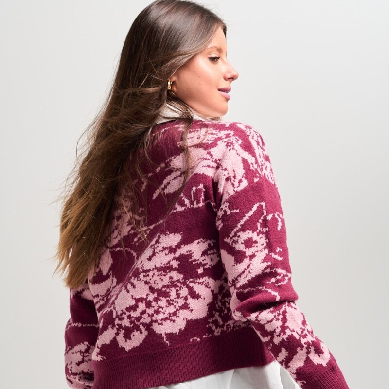 Saco Flower Slowly Burdeo