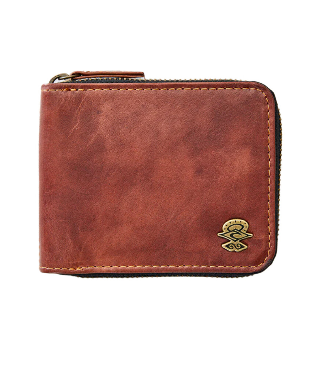 Billetera Rip Curl Searchers Rfid Zip Slim - Marrón 