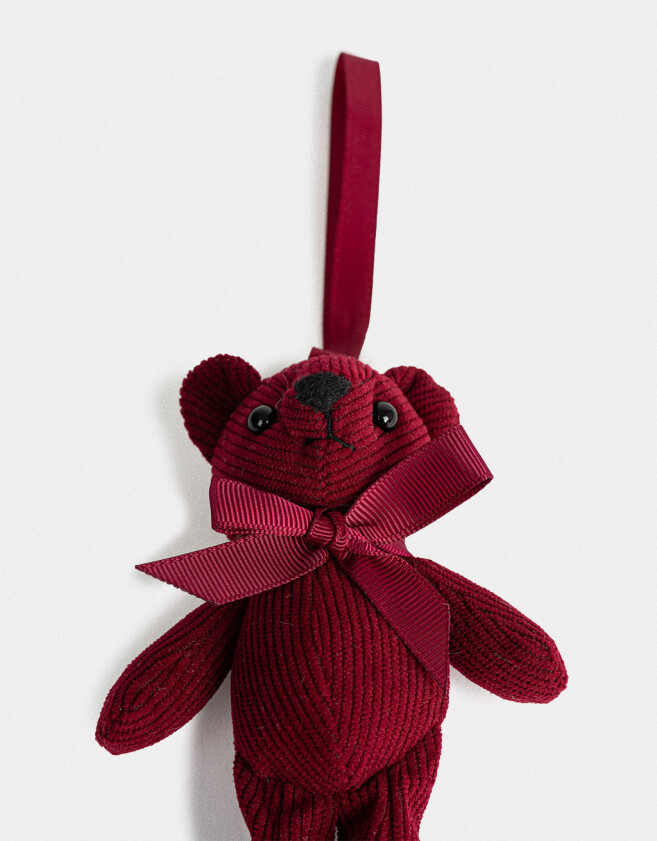 Llavero Peluche Llavero Y Charm Osito De Peluche - Rojo Burdeaux