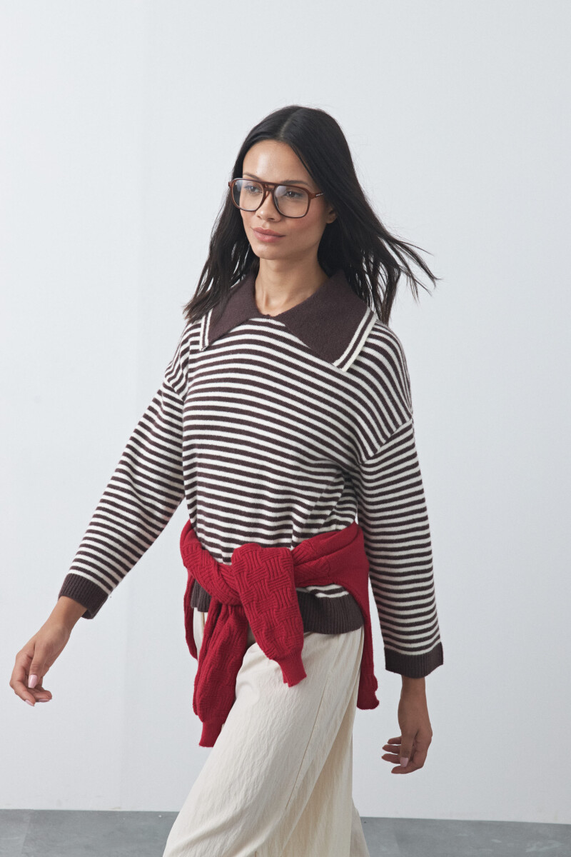 SWEATER <br /> TUMBES Marrón oscuro