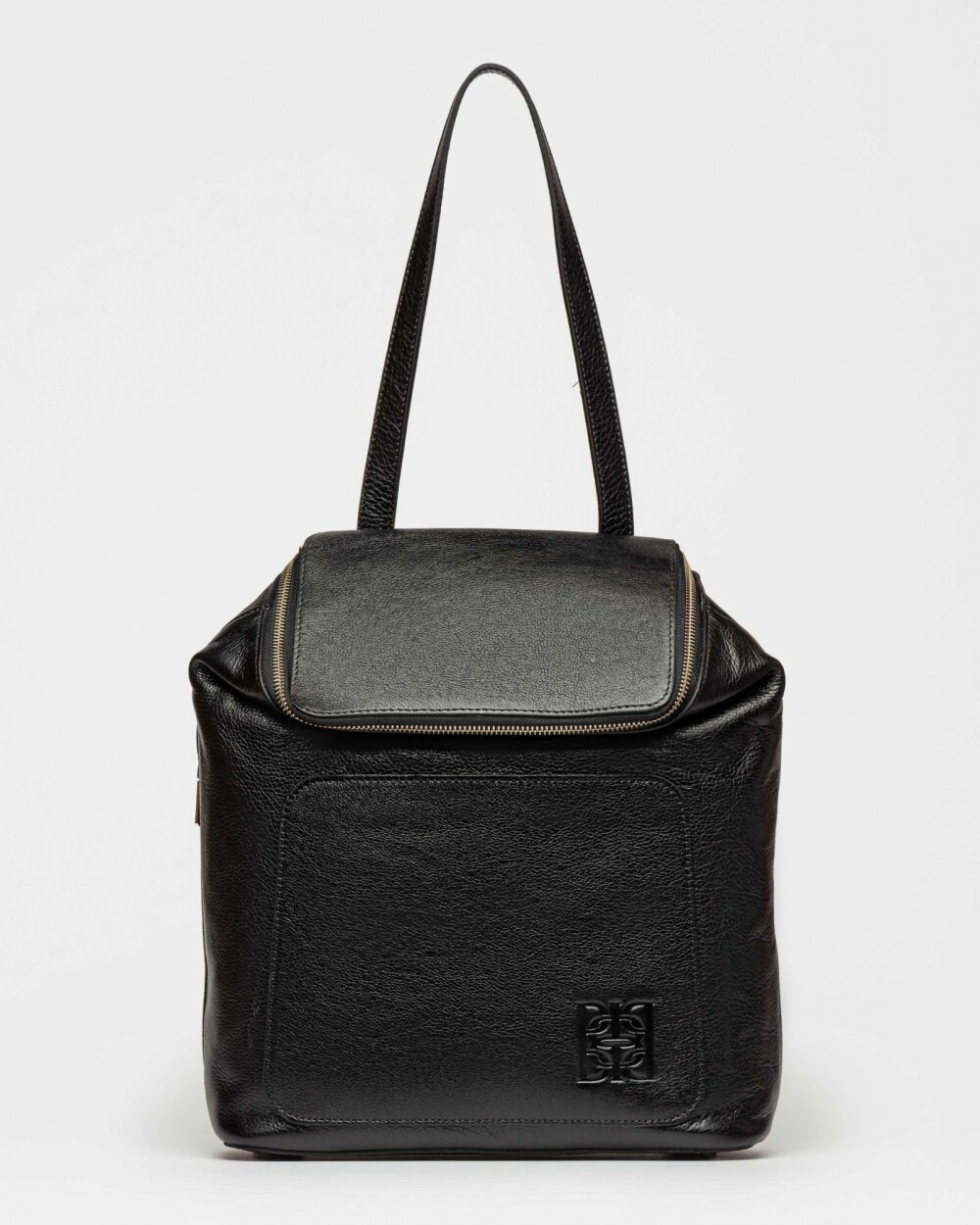 Mochila Mashenka en cuero vegetal liso Negro