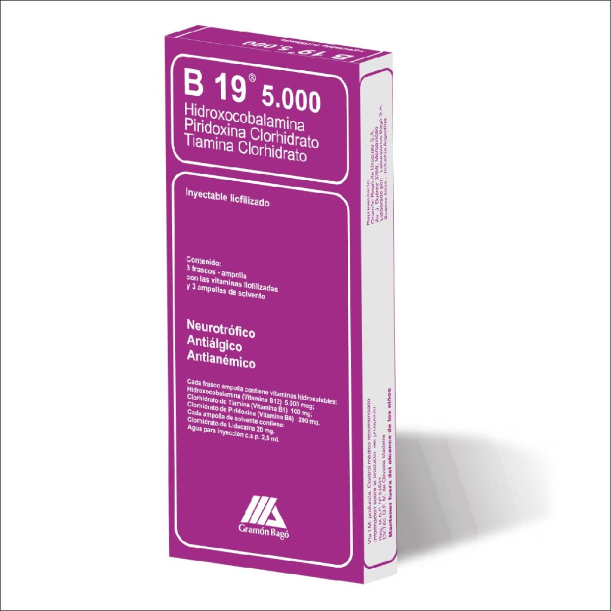 B 19 5000 3 Ampollas 