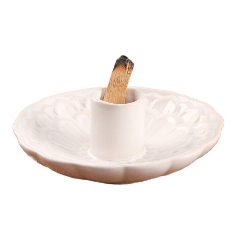 Quemador De Palo Santo Con Diseño Blanco