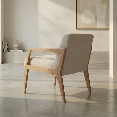 Butaca Zara - Tela Rústica 218-G2 (Cruda)