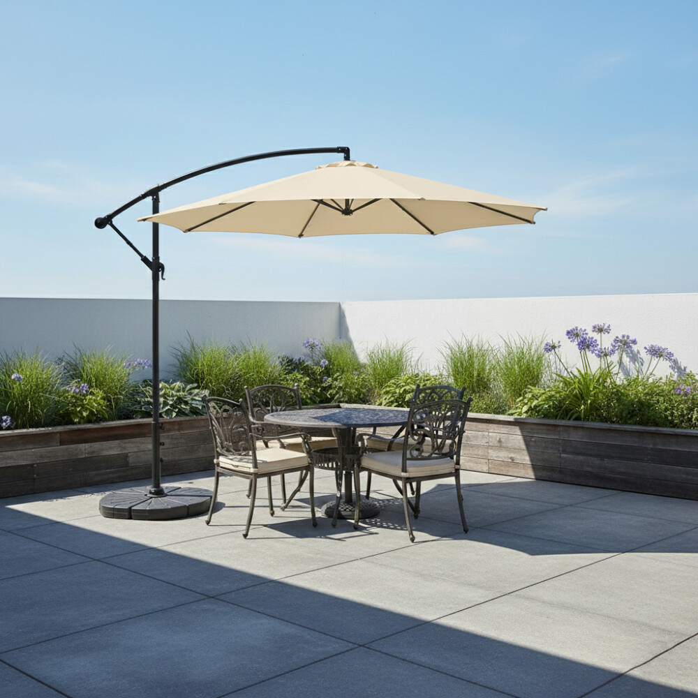 Sombrilla de Jardín 3.0m Beige