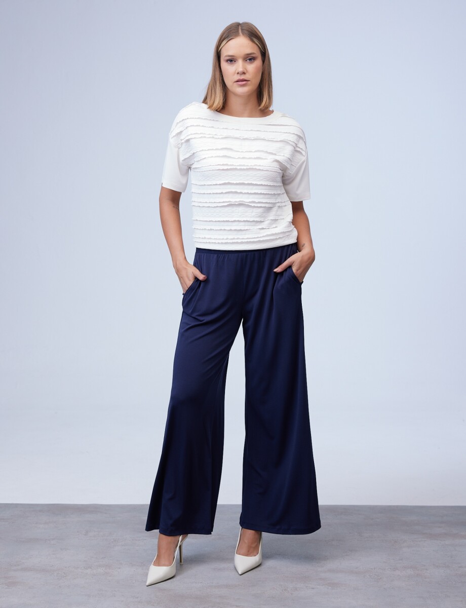 Pantalon Crepe - Azul 