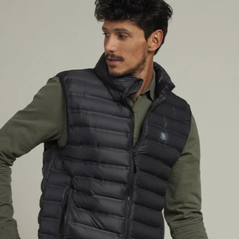 Chaleco Hombre Nylon Polanco Negro