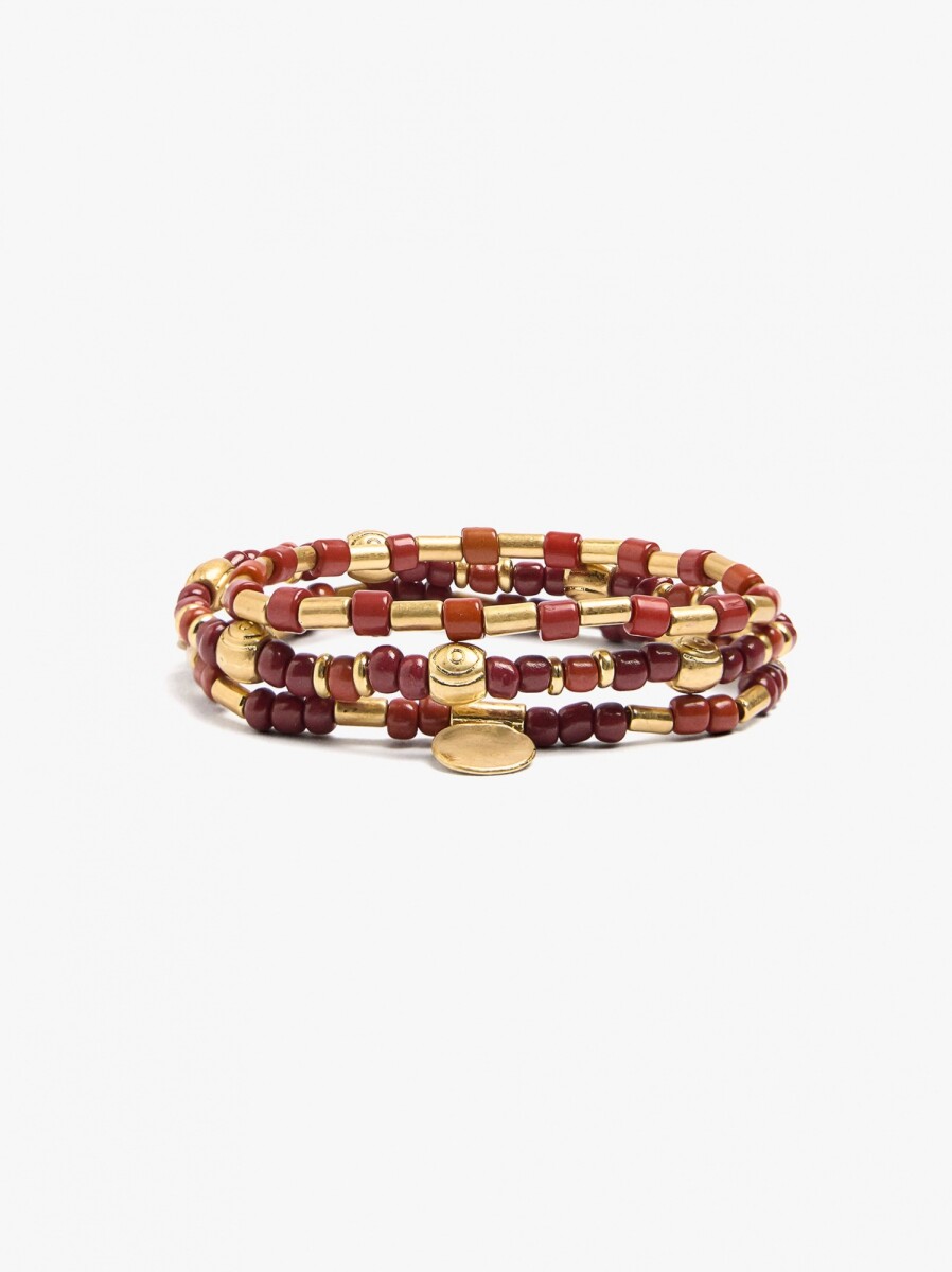 Set De Pulseras Elásticas Con Cuentas - multicolor 