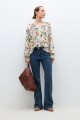 Blusa estampa floral multicolor