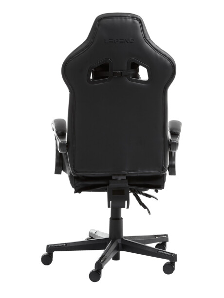 Silla gaming HALLUM con apoya pies negro Silla gaming HALLUM con apoya pies negro