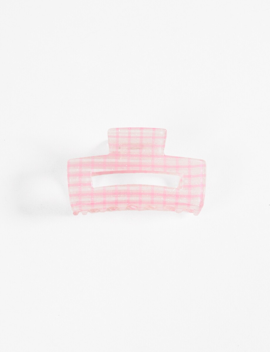 Broche rectangular pattern - rosa 