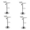 Taburete Kira Pack 4 unidades Rectangular Para Bar Diseño Moderno Blanco
