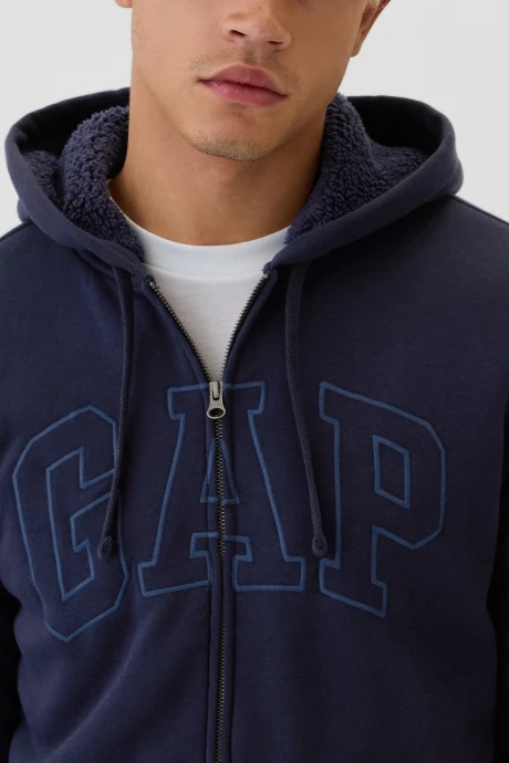 Canguro Con Corderito Logo Gap Hombre Navy Uniform