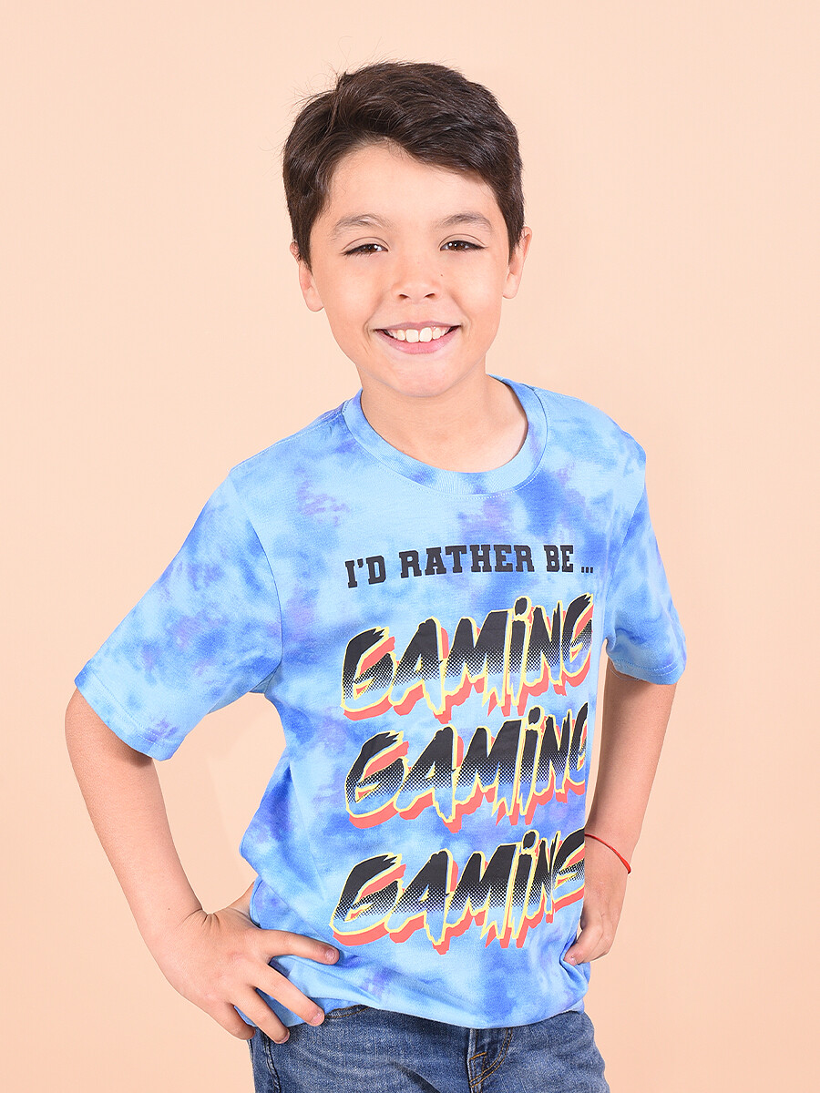 REMERA GAMING - AZUL 