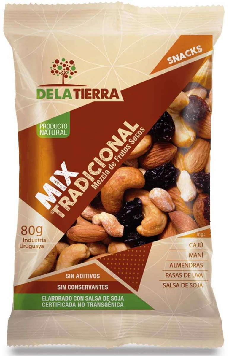 SNACK MIX FRUTOS SECOS DE LA TIERRA 80G 