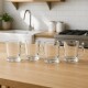 Set x 4 tazas con asa TRANSPARENTE